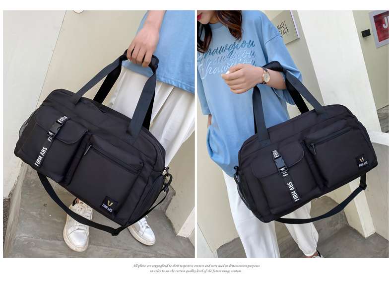 多機能ポケット付き旅行用ボストンバッグ 30L