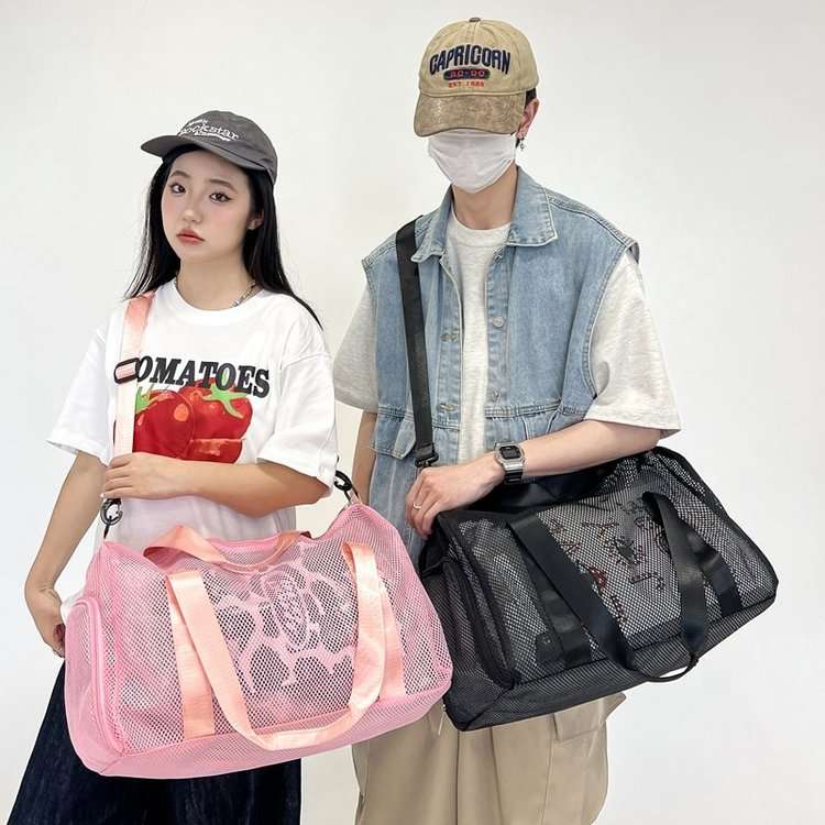 メッシュ素材 軽量ボストンバッグ 25L