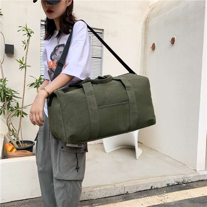 大容量キャンバス旅行ボストンバッグ 25L 45L