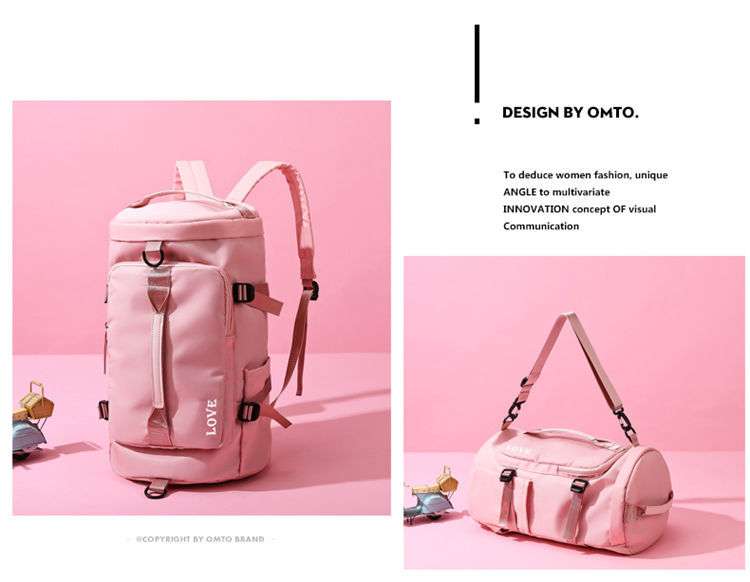 ボストンバッグ 多機能ポケット付き大容量トラベルバッグ 全8色展開 25L