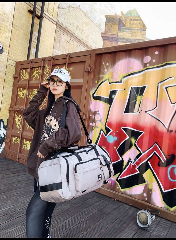 大容量マルチポケットボストンバッグ 35L