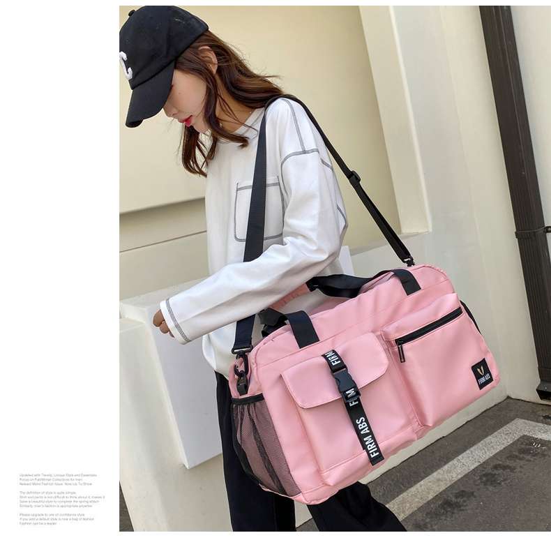 多機能ポケット付き旅行用ボストンバッグ 30L