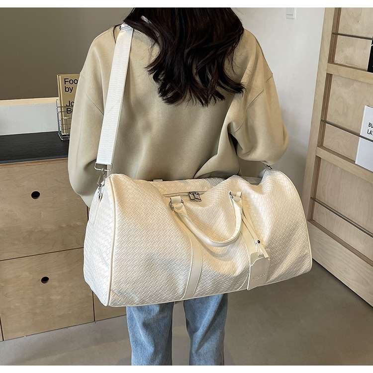 編み込み風 大容量ボストンバッグ 30L