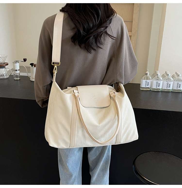 大容量ソフトレザー旅行用ボストンバッグ 20L