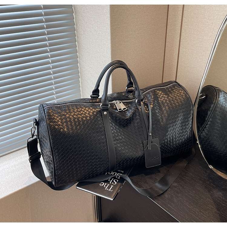 編み込み風 大容量ボストンバッグ 30L