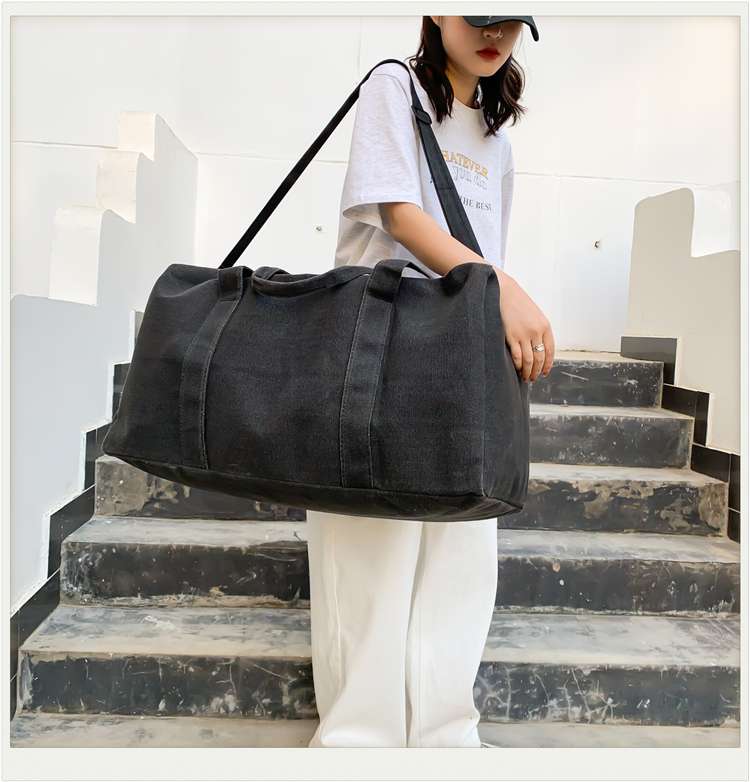 大容量キャンバス旅行ボストンバッグ 25L 45L