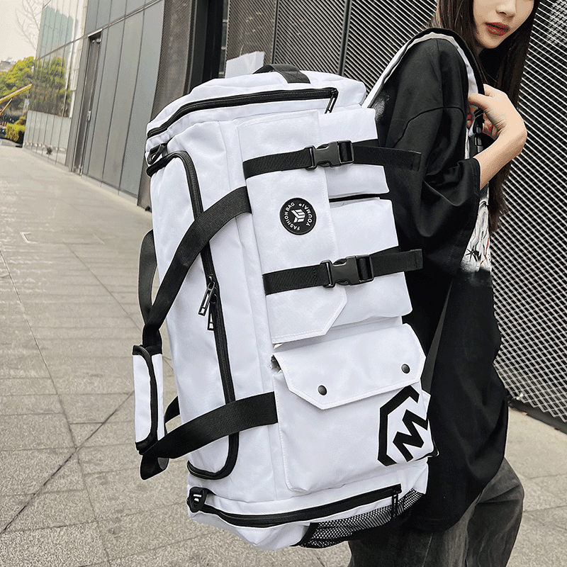 多機能ポケット付き大容量ボストンバッグ 40L