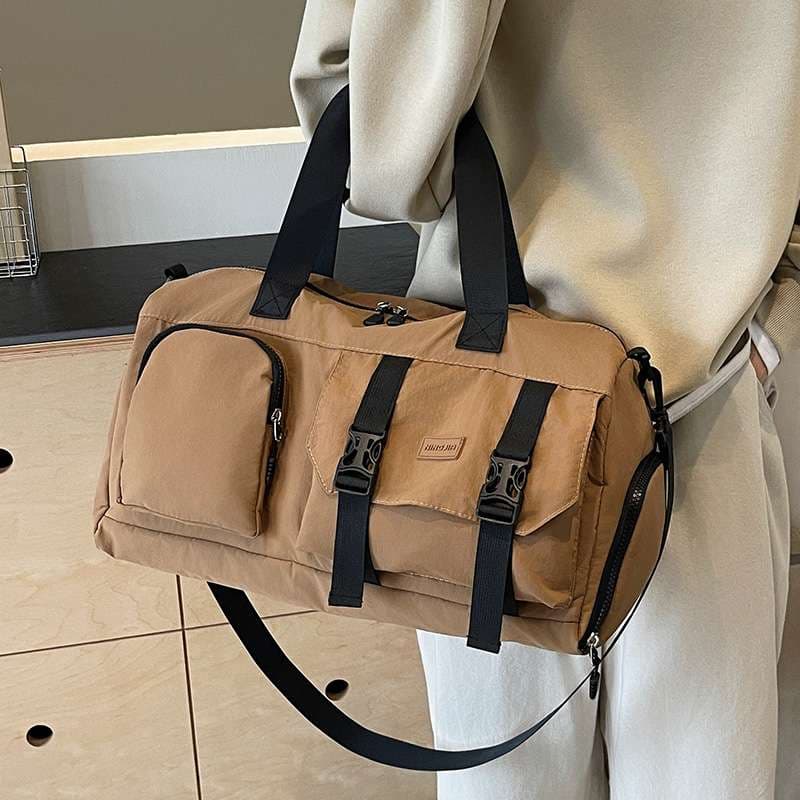 多機能ポケット付き大容量ボストンバッグ 20L
