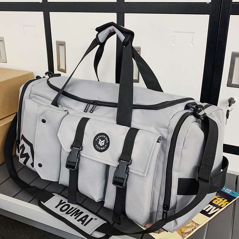 多機能ポケット付き大容量ボストンバッグ 40L