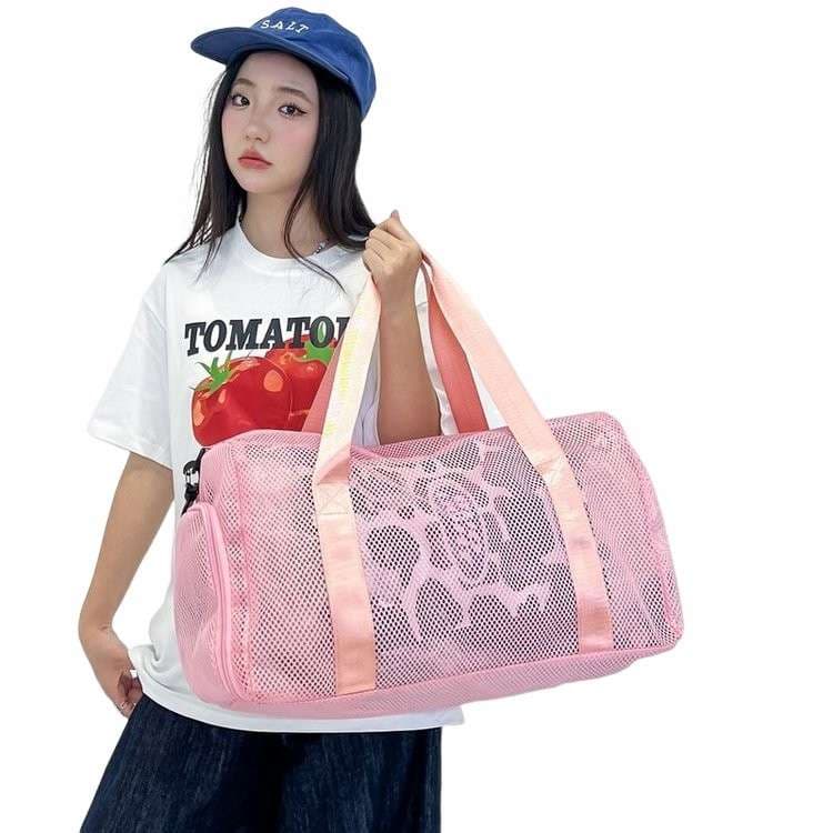 メッシュ素材 軽量ボストンバッグ 25L