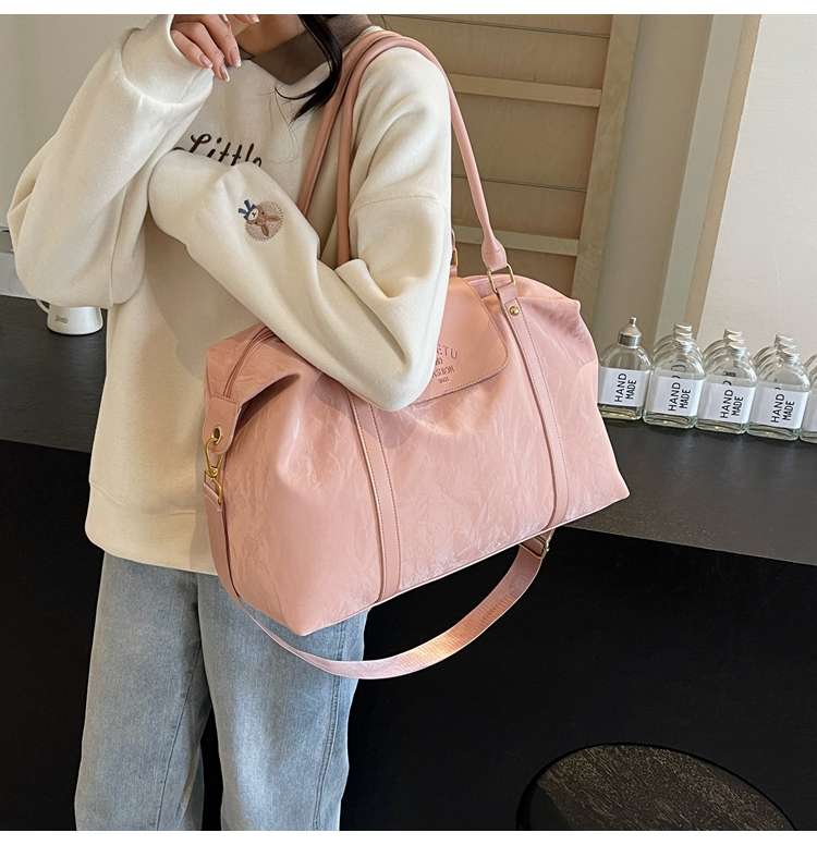 大容量ソフトレザー旅行用ボストンバッグ 20L