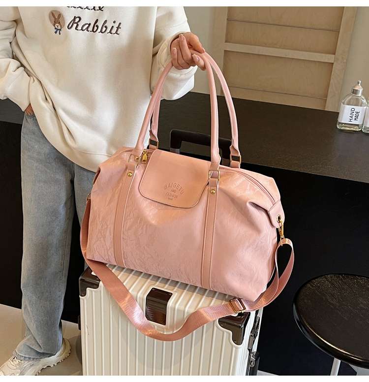 大容量ソフトレザー旅行用ボストンバッグ 20L