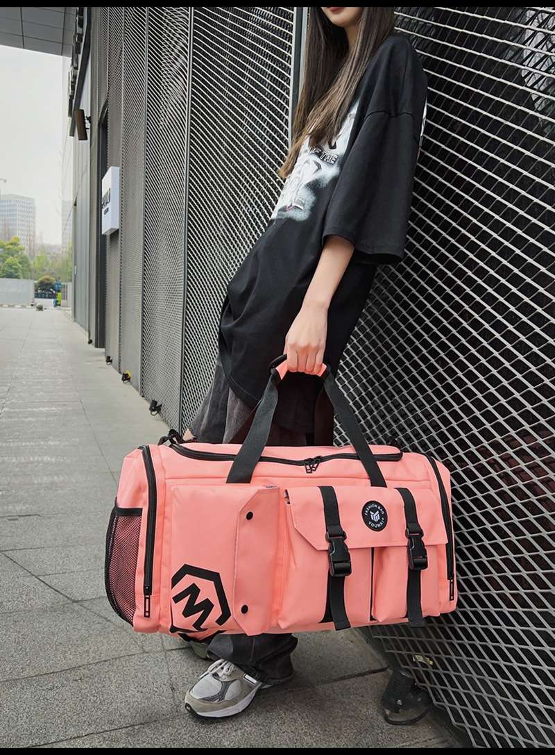 多機能ポケット付き大容量ボストンバッグ 40L