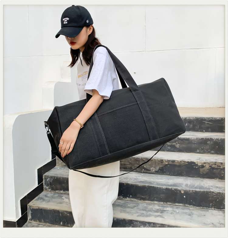 大容量キャンバス旅行ボストンバッグ 25L 45L