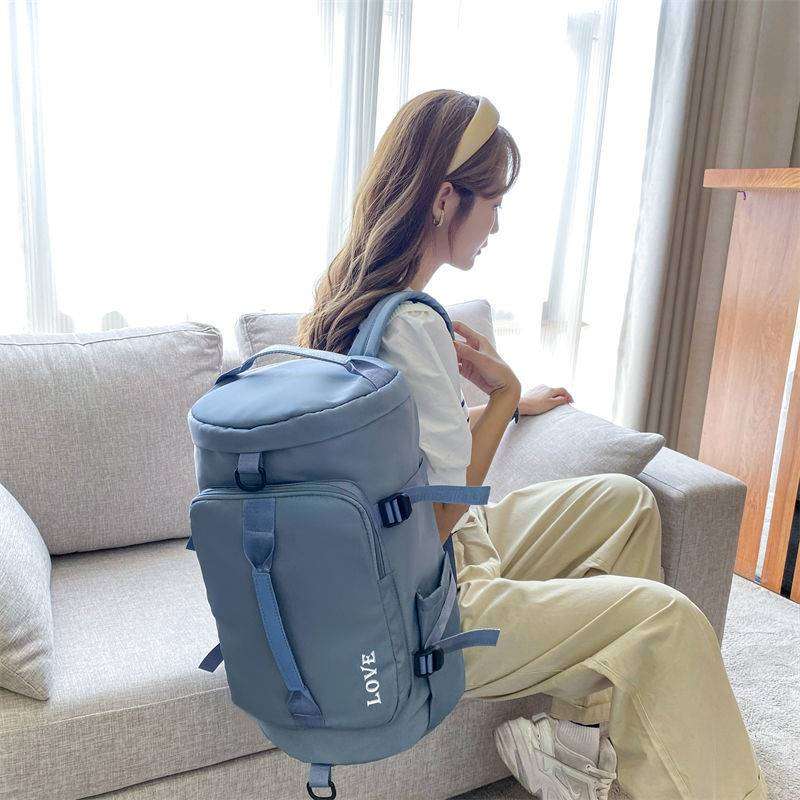 ボストンバッグ 多機能ポケット付き大容量トラベルバッグ 全8色展開 25L