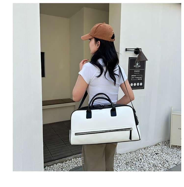 スタイリッシュ2トーンボストンバッグ 20L