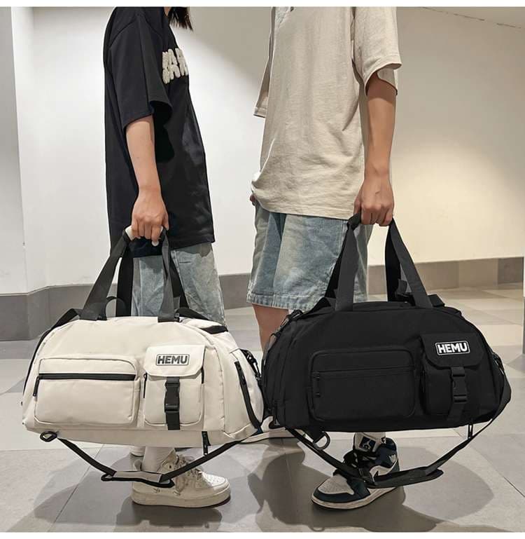 ボストンバッグ 多機能ポケット付き大容量旅行バッグ リュックにもなる2WAY 25L