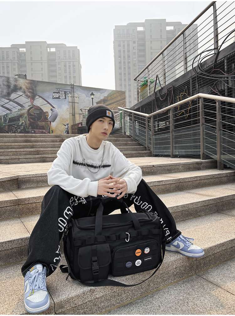 多機能ポケット付き大容量ボストンバッグ リュックにもなる2WAY 40L