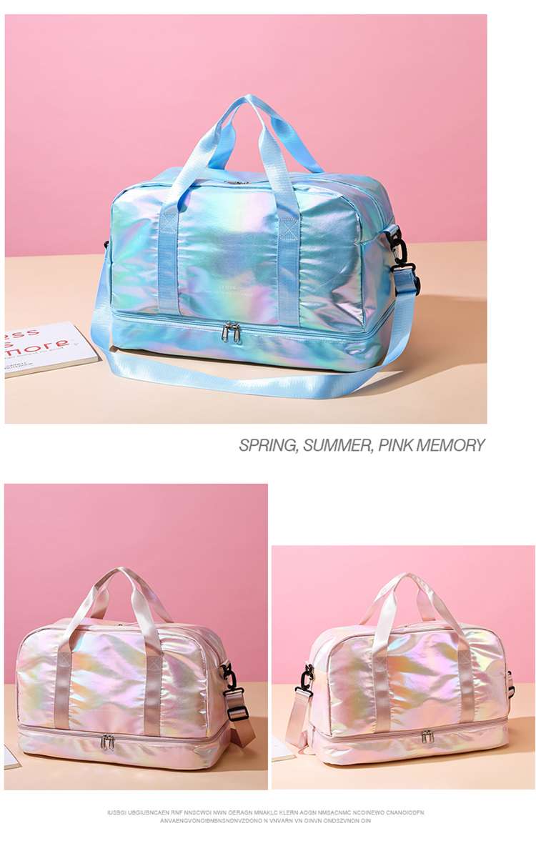 光沢ホログラムボストンバッグ 40L