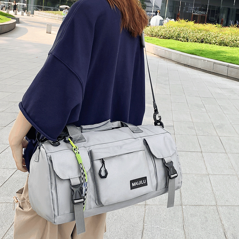 多機能ポケット付き大容量ボストンバッグ 15L 35L