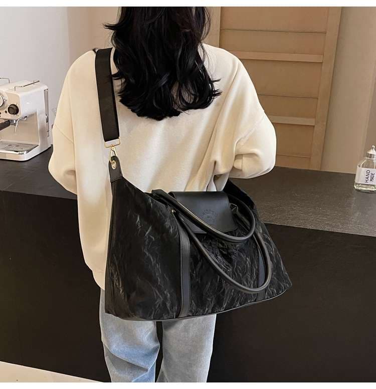 大容量ソフトレザー旅行用ボストンバッグ 20L