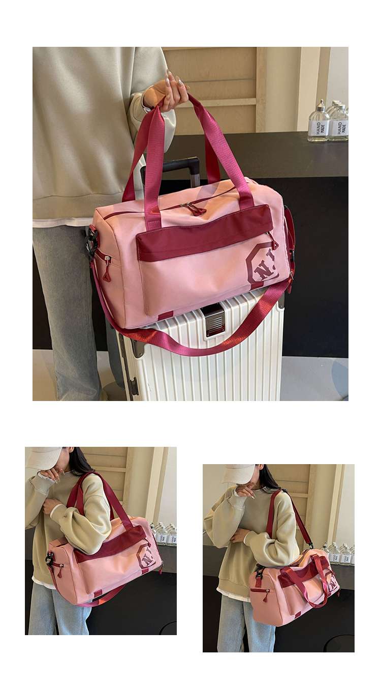 多機能ロゴ入り旅行用ボストンバッグ 20L
