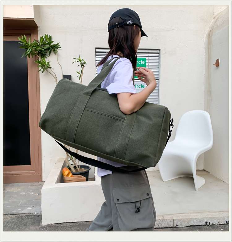 大容量キャンバス旅行ボストンバッグ 25L 45L