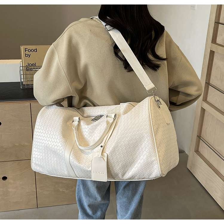 編み込み風 大容量ボストンバッグ 30L