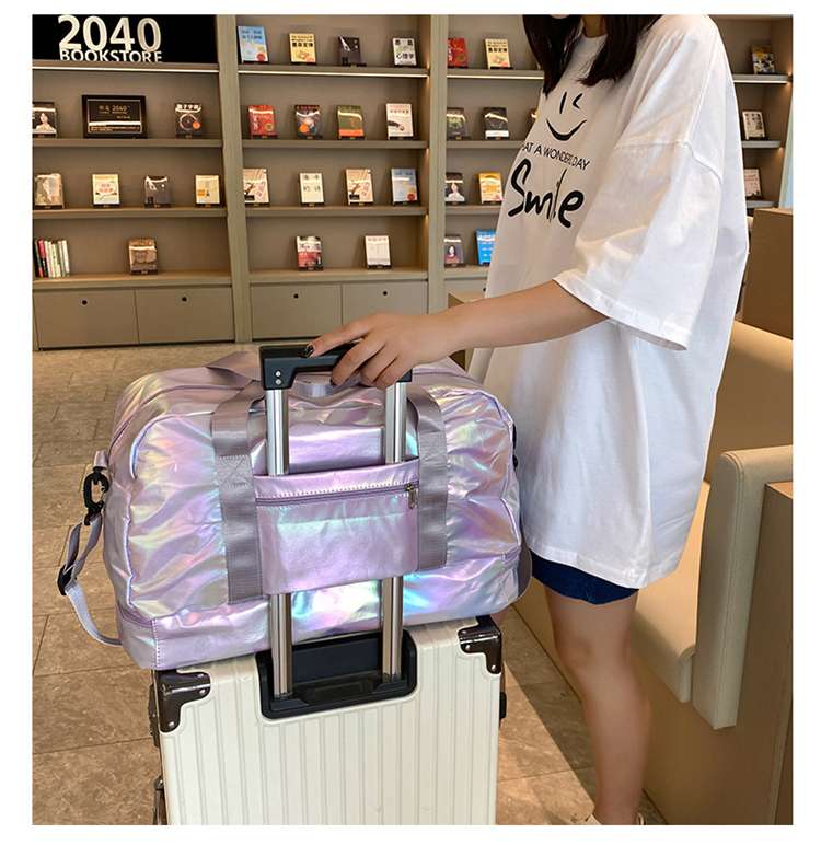 光沢ホログラムボストンバッグ 40L