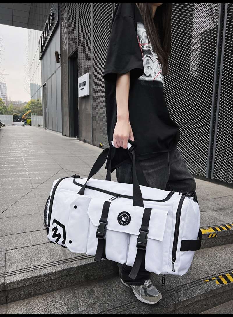 多機能ポケット付き大容量ボストンバッグ 40L