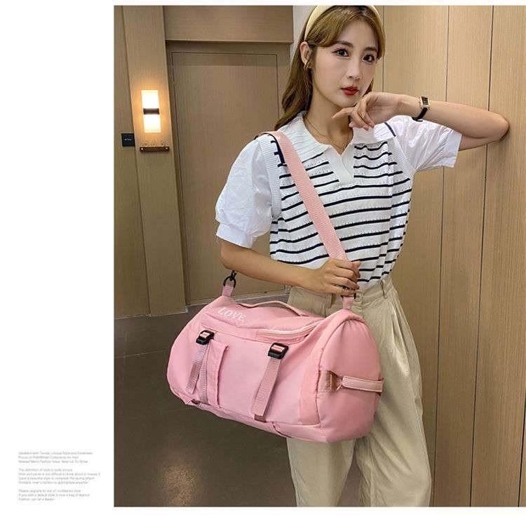 ボストンバッグ 多機能ポケット付き大容量トラベルバッグ 全8色展開 25L