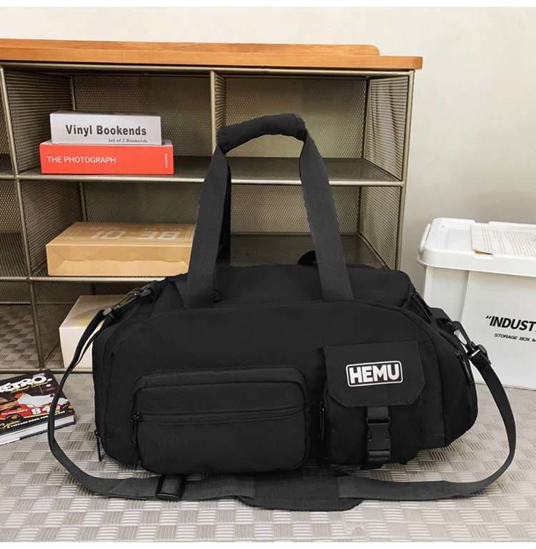 ボストンバッグ 多機能ポケット付き大容量旅行バッグ リュックにもなる2WAY 25L
