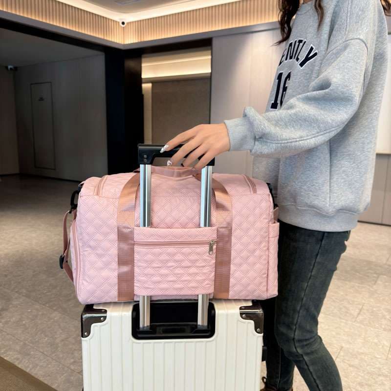 キルティング加工大容量ボストンバッグ 25L
