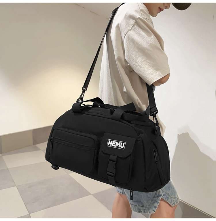 ボストンバッグ 多機能ポケット付き大容量旅行バッグ リュックにもなる2WAY 25L