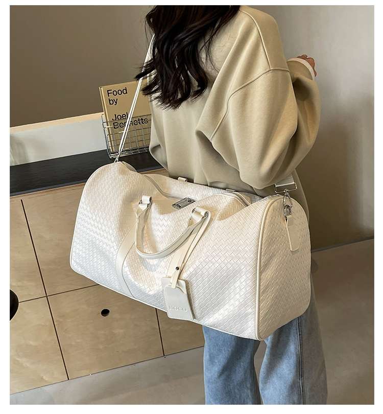 編み込み風 大容量ボストンバッグ 30L