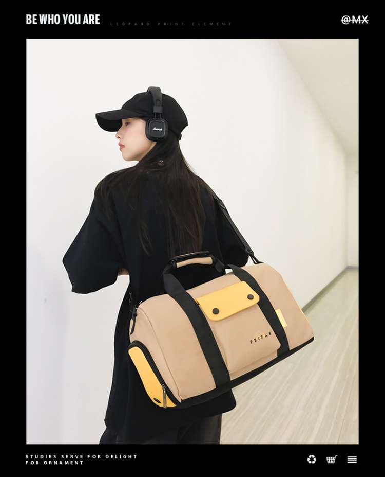 ボストンバッグ スポーティーな多機能ダッフルバッグ 15L 30L