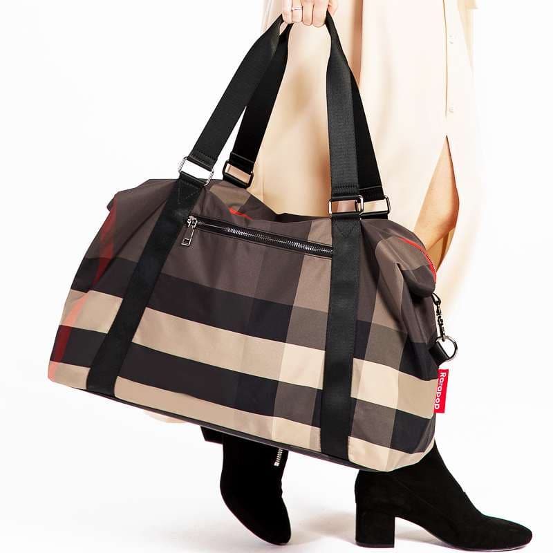 チェック柄ボストンバッグ 20L