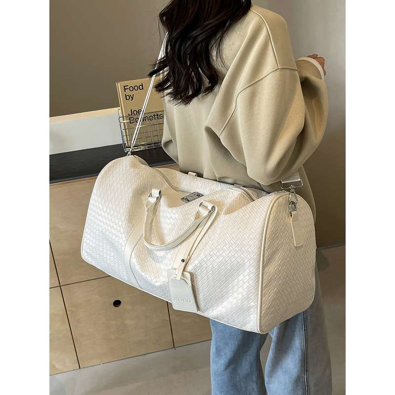 編み込み風 大容量ボストンバッグ 30L