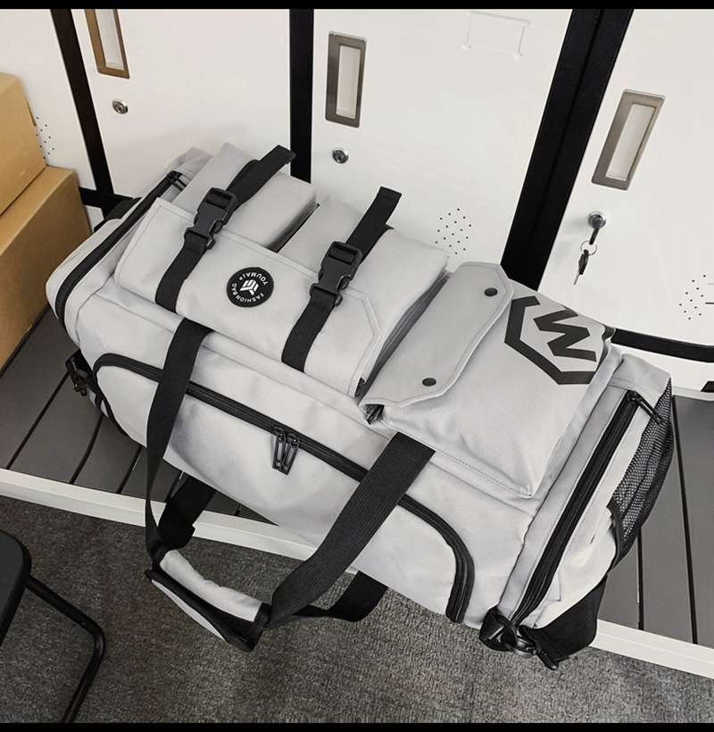 多機能ポケット付き大容量ボストンバッグ 40L