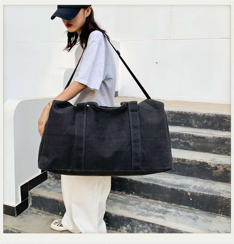 大容量キャンバス旅行ボストンバッグ 25L 45L