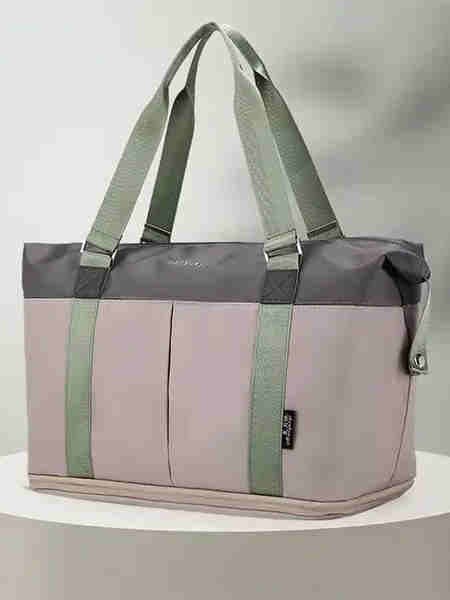 ボストンバッグ ツートーン 拡張可能 軽量 10色展開