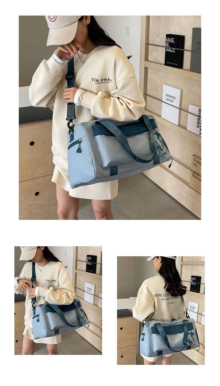 多機能ロゴ入り旅行用ボストンバッグ 20L
