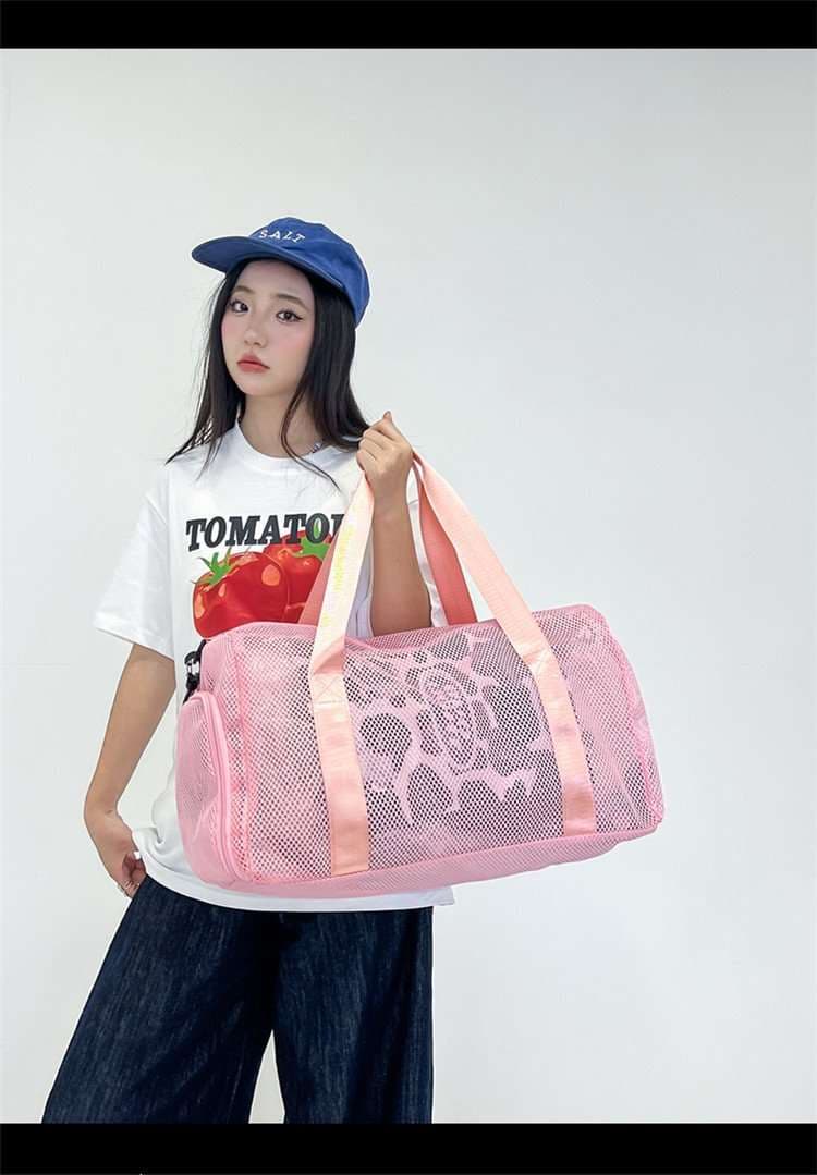 メッシュ素材 軽量ボストンバッグ 25L