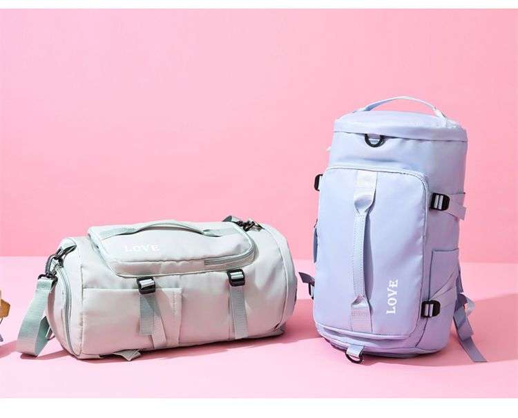 ボストンバッグ 多機能ポケット付き大容量トラベルバッグ 全8色展開 25L