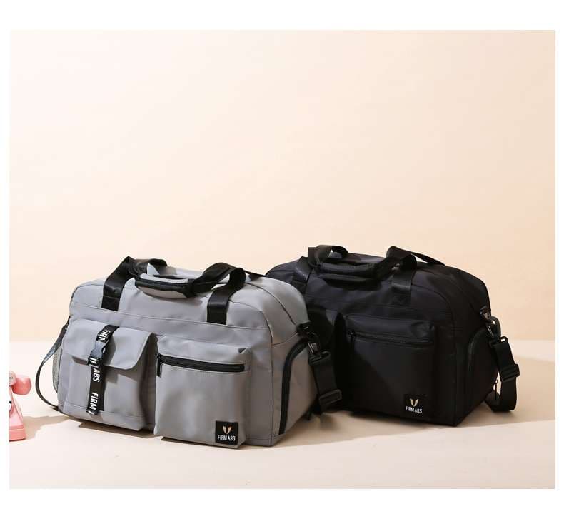 多機能ポケット付き旅行用ボストンバッグ 30L