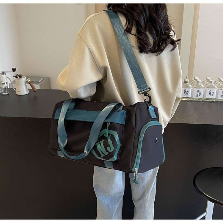 多機能ロゴ入り旅行用ボストンバッグ 20L