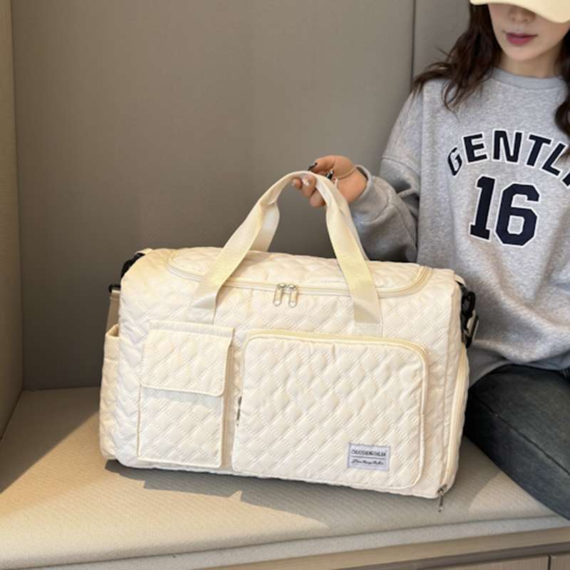 キルティング加工大容量ボストンバッグ 25L