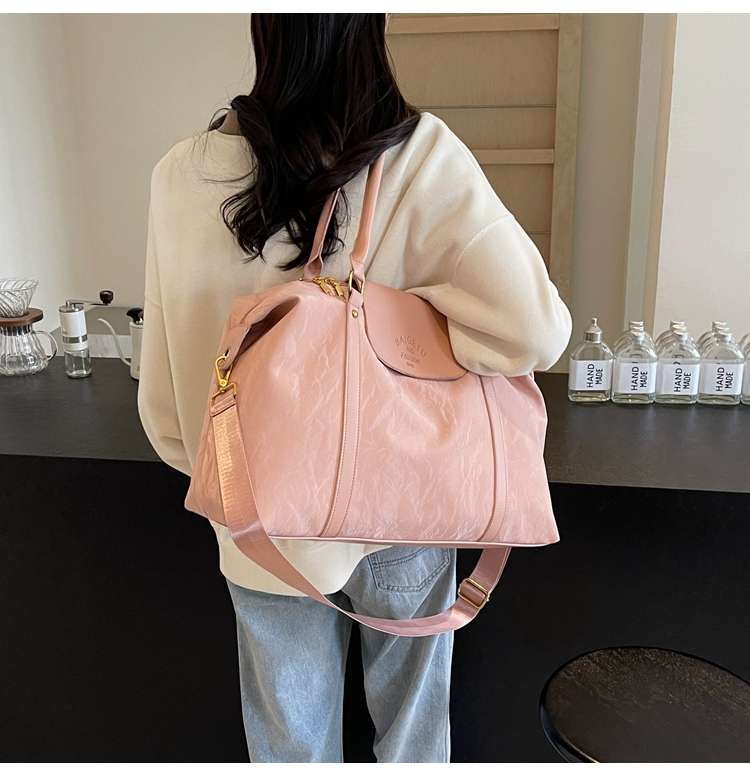 大容量ソフトレザー旅行用ボストンバッグ 20L