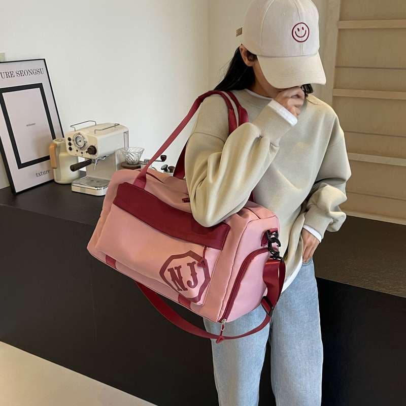 多機能ロゴ入り旅行用ボストンバッグ 20L