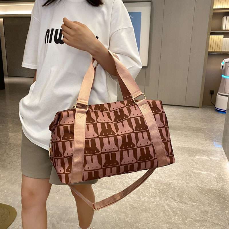 うさぎ柄 大容量ボストンバッグ 15L